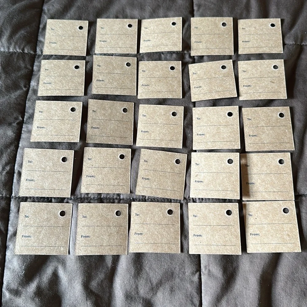 Bath & Body Works Small Cardboard Gingham Gift Tags